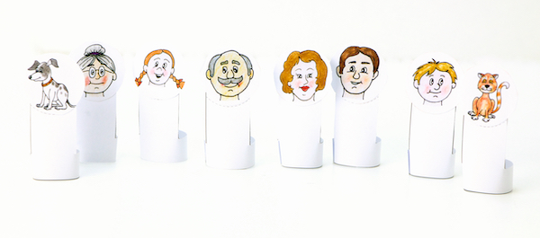 Bastelbogen Fingerpuppen – Bild 2